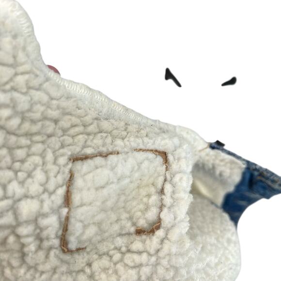 Gap Vintage Denim Vest Sherpa Lined Sleeveless Oversized Size Large - Picture 9 of 10